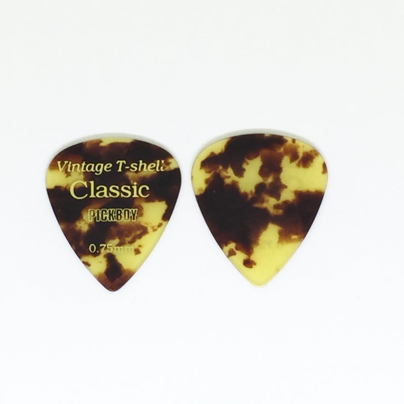 Pickboy Vintage Pick, Tortoise-Shell, Cellulose, 0.75mm, 10 picks - Image 2